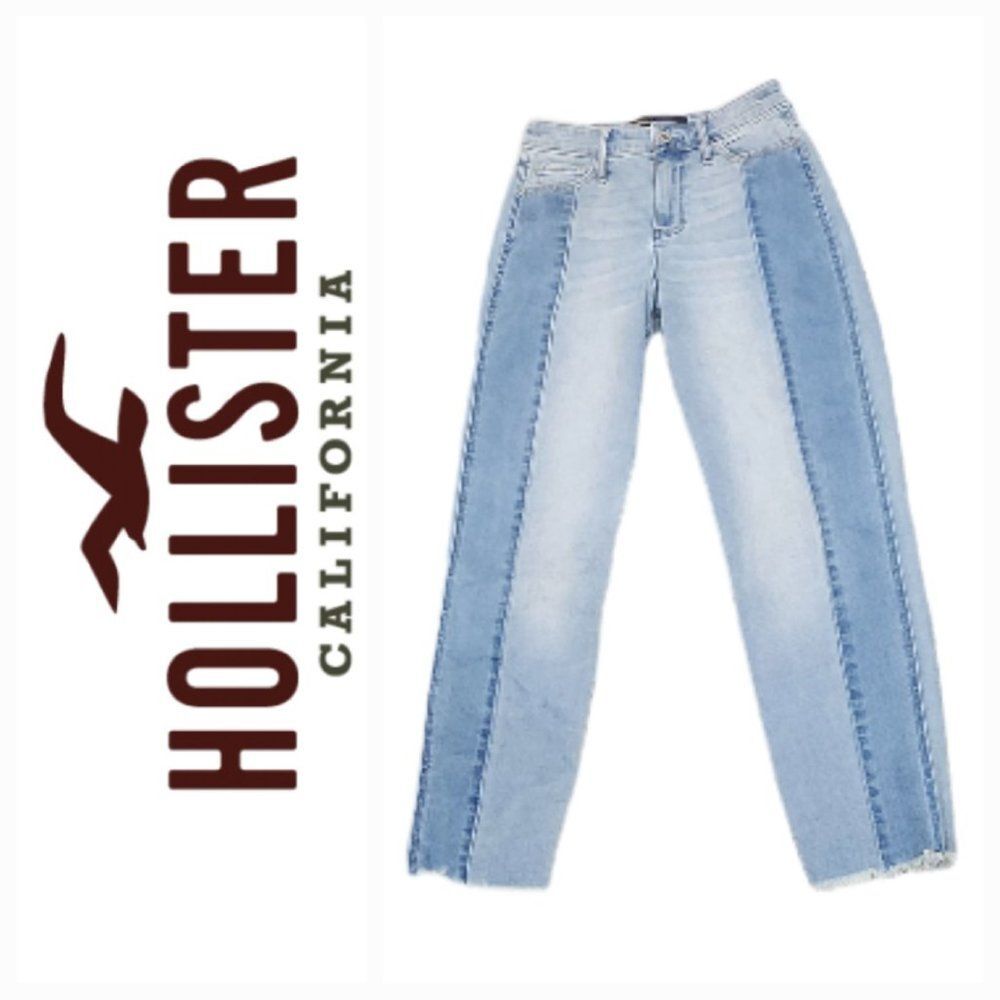 Hollister Boyfriend Highrise Distressed Multicolor Front Jeans Size 1W 25
